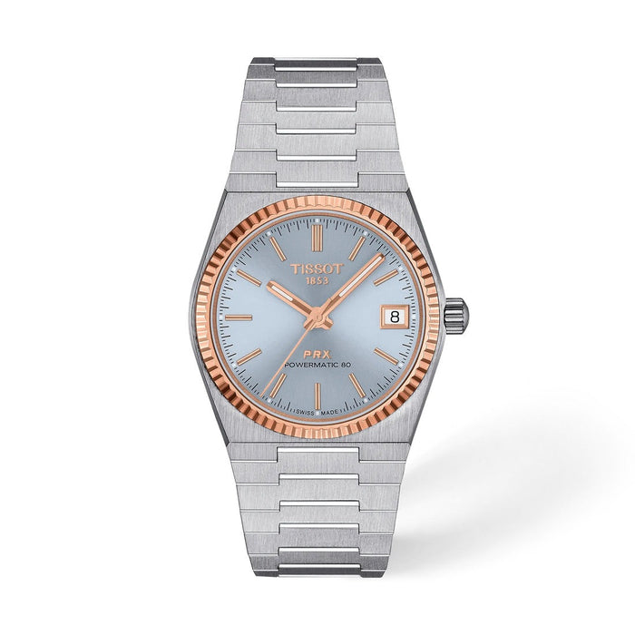 Tissot PRX Ice Blue & Rose Gold 35 mm