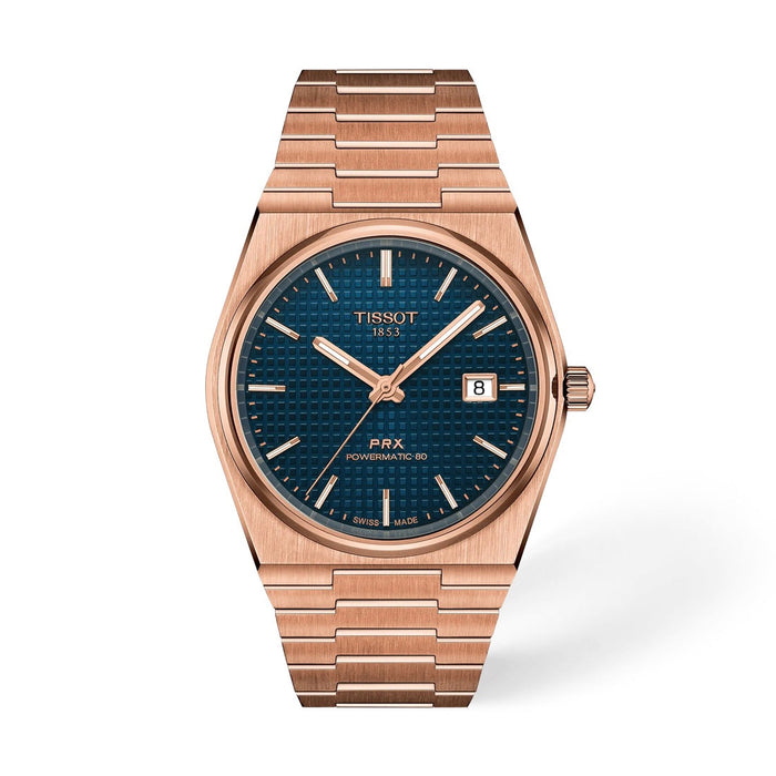 Tissot PRX Rose Gold & Blue 40 mm